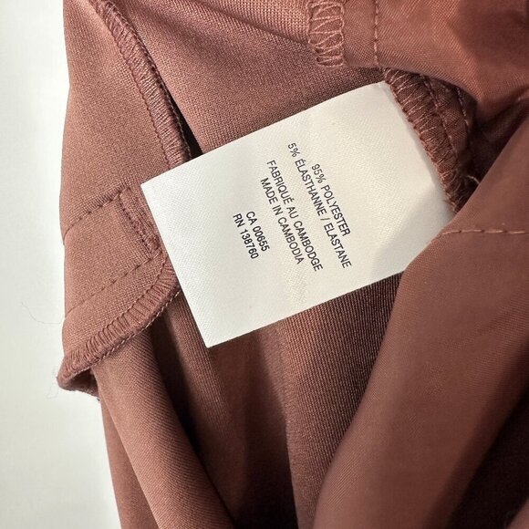 Reitmans Signature Trouser High Rise Career Tapered Ankle Pant Dusty Rose/Mauve - Picture 4 of 4